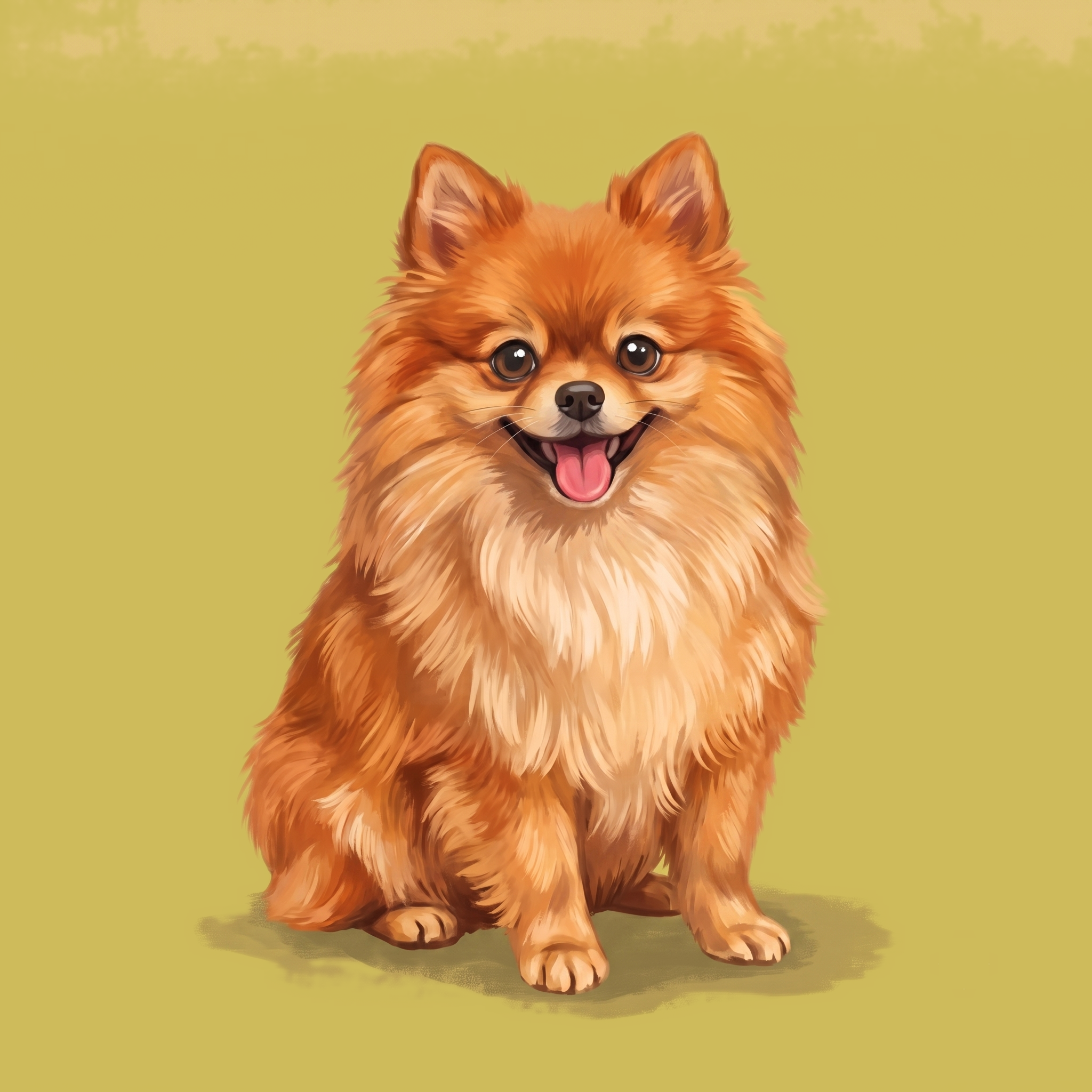 Foxcat the Pomeranian, storybook illustration